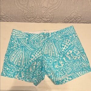 Lilly Pulitzer Aqua and White Shorts